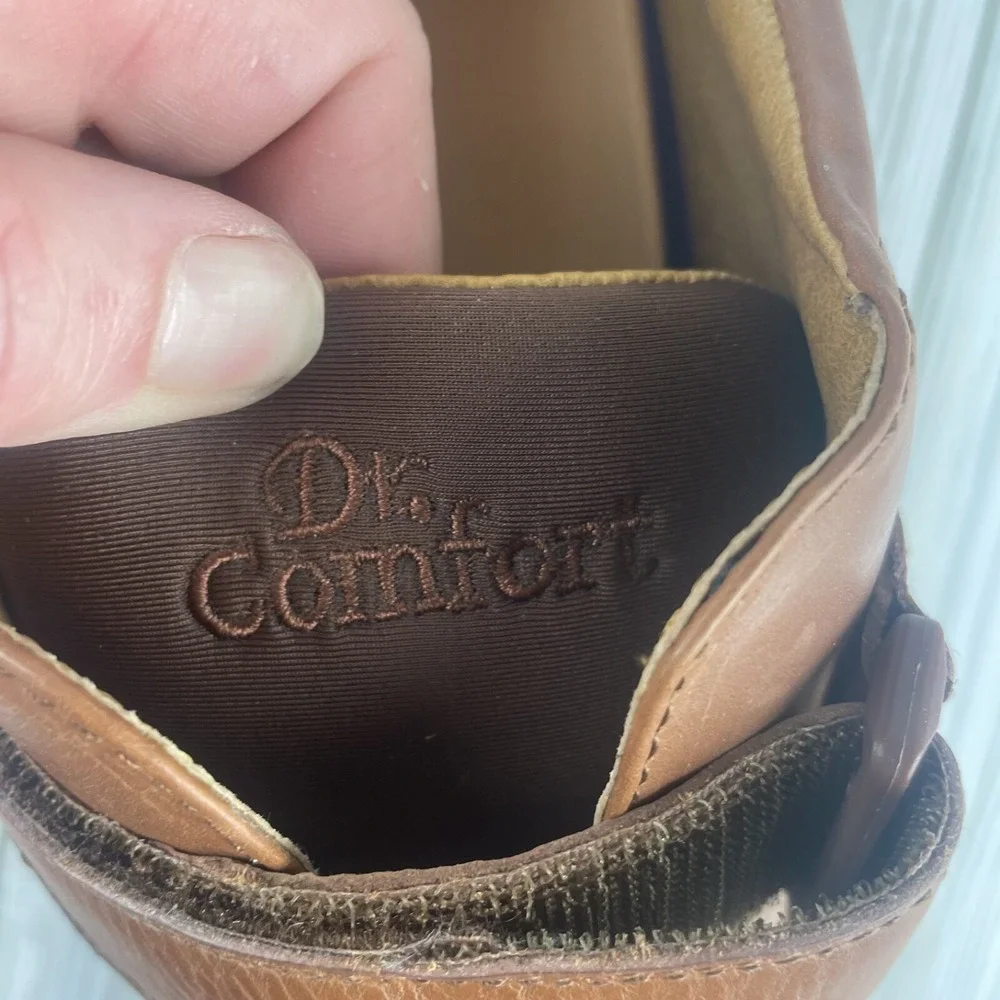 Dr. Comfort Brian Mens Stretchable Diabetic Casual Strap Shoe Brown 6520 Size 11